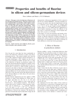 Properties and benefits of fluorine in silicon and silicon