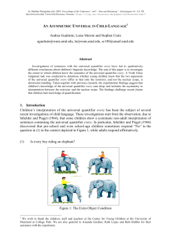 An Asymmetric Universal in Child Language