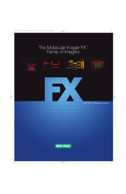 The Molecular Imager FX&trade; Family of Imagers - Bio-Rad