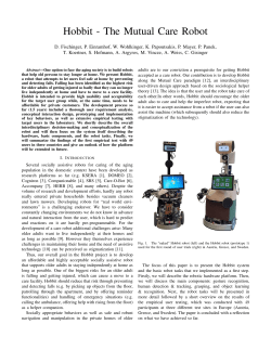 Hobbit - The Mutual Care Robot