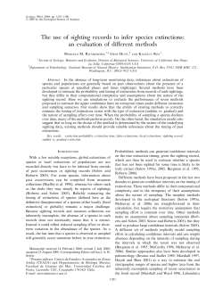 The use of sighting records to infer species extinctions