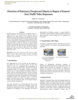 Detection of Stationary Foreground Objects in Region of