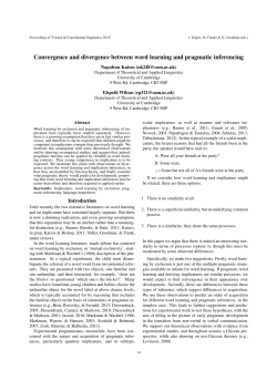 Convergence and divergence between word learning