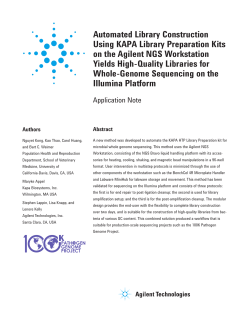 Automated Library Construction Using KAPA Library Preparation