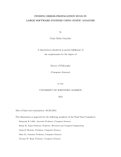 FINDING ERROR-PROPAGATION BUGS IN LARGE