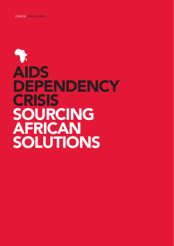 AIDS DepenDency crISIS SOUrcInG AFrIcAn SOLUTIOnS
