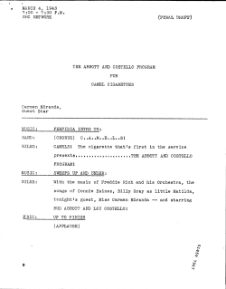 THE ABBOTT AND COSTELLO PROGRAM FOR CAMEL