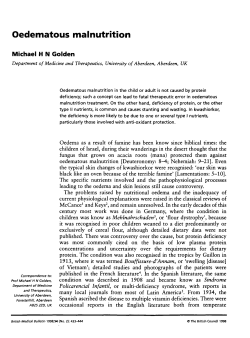 Oedematous malnutrition - Oxford Academic