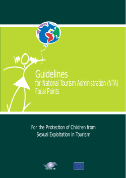 The Guidelines for National Tourism Administration (NTA) Focal Points