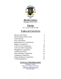 Homecoming Information Packet - Campus Life Home