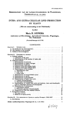 INTRA- AND EXTRA-CELLULAR LIPID PRODUCTION BY YEASTS