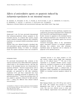 Effects of antioxidative agents on apoptosis induced by ischaemia