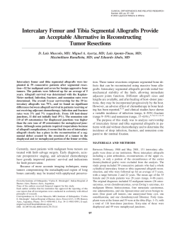 Intercalary Femur and Tibia Segmental Allografts Provide an
