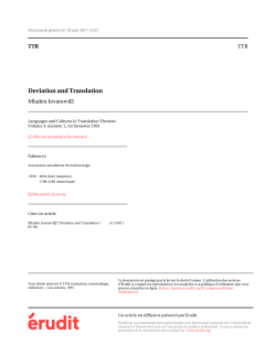 Deviation and Translation