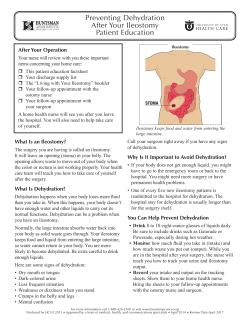 Preventing Dehydration After Your Ileostomy Patient Education