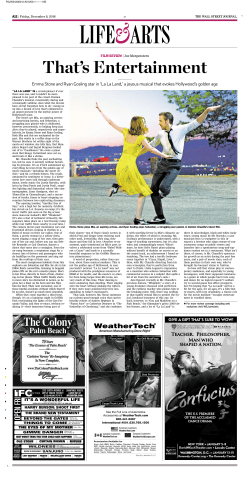 That`s Entertainment - Wall Street Journal