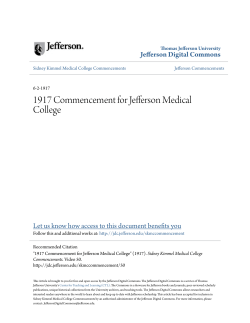 1917 Commencement for Jefferson Medical College