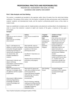 T-TESS Self-Assessment Guidance and Sample