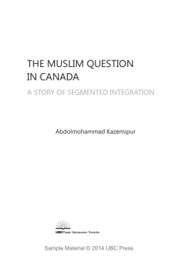 The Muslim question in Canada : a story of segmented