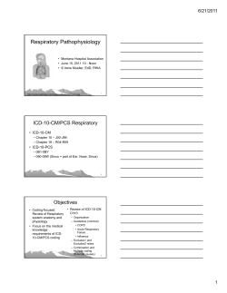 Part 2.1 Respiratory Pathophysiology