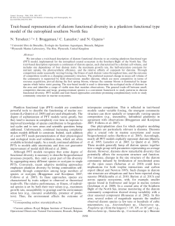 based representation of diatom functional diversity in a