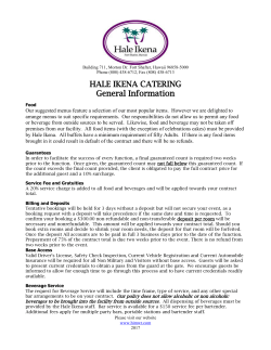 Catering Information