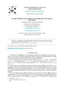 On the Hyers-Ulam Stability of Quadratic Functional Equations