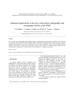 Industrial applications at the new cold neutron radiography and
