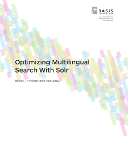 Optimizing Multilingual Search With Solr