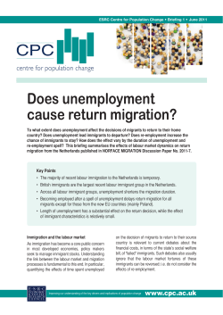 Does unemployment cause return migration? CPC