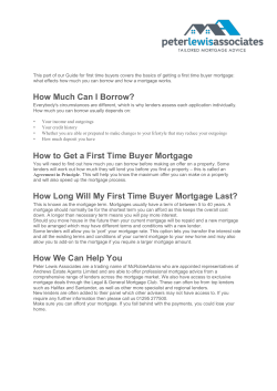 Mortgage Basics - Peter Lewis Associates
