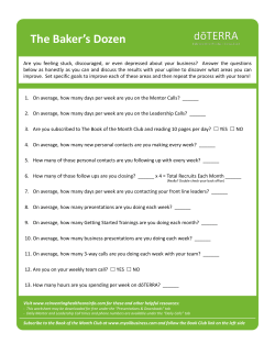 The Baker`s Dozen - Go Green Essentials