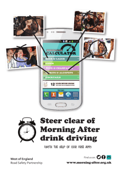 Steer clear of Morning After drink driving