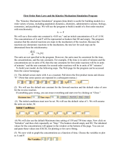 Kinetics Simulation Introduction