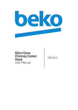 60cm Glass Chimney Cooker Hood User Manual