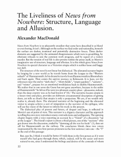 The Liveliness of News from Nowhere: Structure, Language and