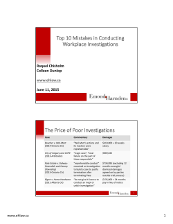 Top 10 Mistakes in Conducting Workplace Investigations The Price