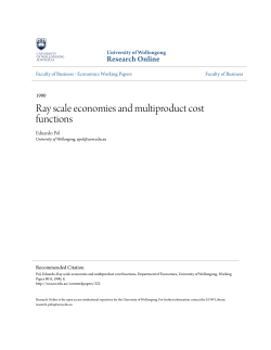 Ray scale economies and multiproduct cost