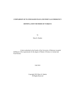 COMPARISON OF WATER BASED FOAM AND INERT GAS