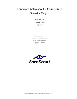 ForeScout ActiveScout / CounterACT
