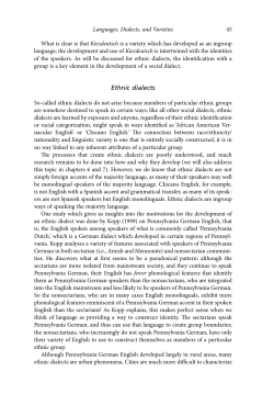 Ethnic dialects