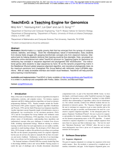 TeachEnG: a Teaching Engine for Genomics
