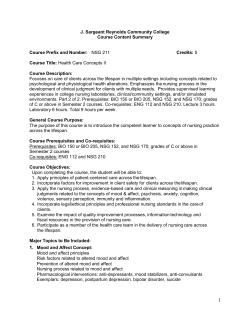 NSG 211 Credits: 5 Course Title: H