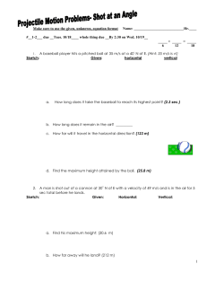 Projectile Motion Problems