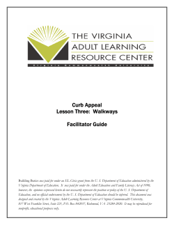 Curb Appeal Lesson Three: Walkways Facilitator Guide