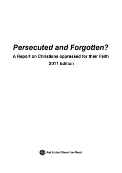 Persecuted and Forgotten? - Aid to the Church in Need
