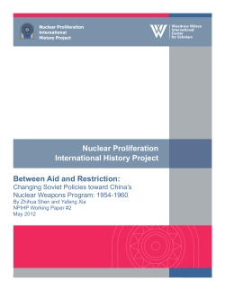 Changing Soviet Policies toward China`s Nuclear