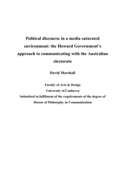 the Howard Government`s approach to communicating with the