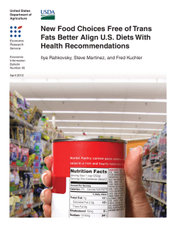 New Food Choices Free of Trans Fats Better Align U.S. Diets With