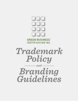 GBCI&reg; Trademark Policy and Branding Guidelines 1